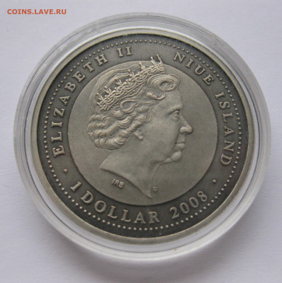 Монета Ниуэ 1 доллар 2008 Год Быка Серебро - IMG_3952.JPG