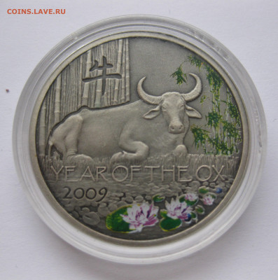 Монета Ниуэ 1 доллар 2008 Год Быка Серебро - IMG_3950.JPG
