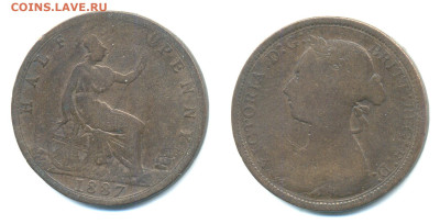 Великобритания ½ пенни, 1887 до 01.11 - 1_2p1887