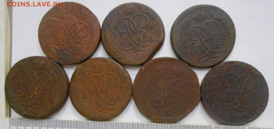 5 копеек 1758-1761 г.г. (17 шт) оценка - 3.JPG