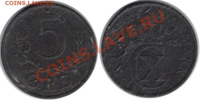 >Монета Войны< Дания 5 орэ 1943 до 7.12.11 21:00 - Дания_5_орэ_43