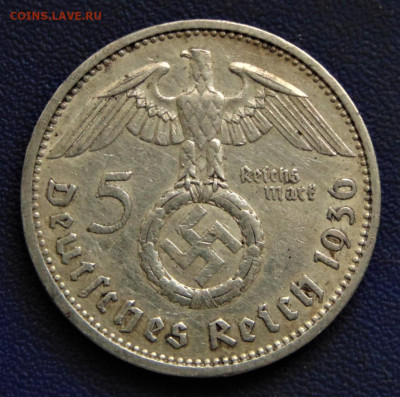 Германия. 5 марок 1936 A. До 06.11.22 в 22:00 МСК - DSC03170.JPG
