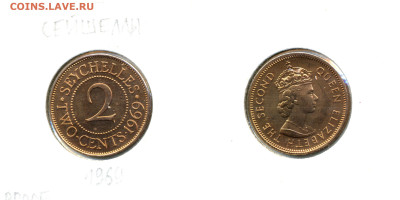 Сейшелы 2 цента, 1969 до 03.11 - Seysh2c1969