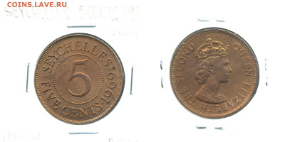 Сейшелы 5 центов, 1969 до 03.11 - Seysh5c1969