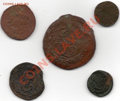 1770 2 копейки,деньга,полушка.+полушка сибирь,копейка сибирь - img245