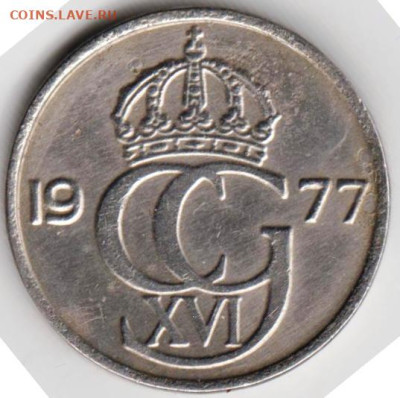 ШВЕЦИЯ 50 эре 1977 г. до 09.11.22 г. в 23.00 - 010