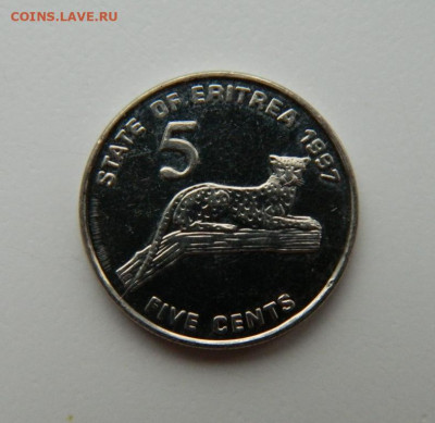 Эритрея 5 центов 1997 г. (Фауна) до 08.11.22 - DSCN4035.JPG