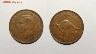 Австралия 1 пенни 1952 года Георг VI - 7.11 - IMG_20221103_073738