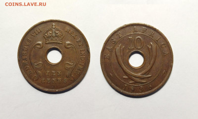 Брит.Вост.Африка 10 центов 1936 г Эдвард VIII №2- 7.11 - IMG_20221103_073641