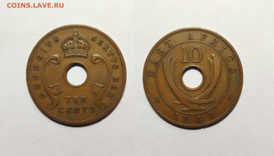 Брит.Вост.Африка 10 центов 1949 г Георг VI - 7.11 - IMG_20221103_073715
