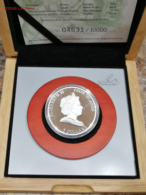5 долларов 2011 г, Кролик, Острова Кука до 09.11. - 3