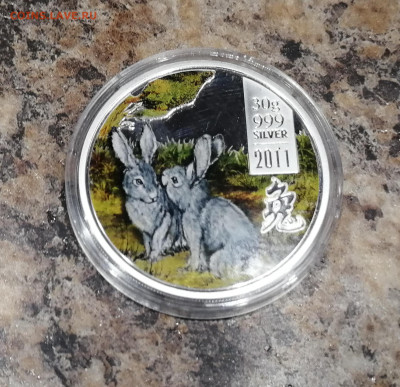 5 долларов 2011 г, Кролик, Острова Кука до 09.11. - 1