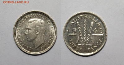 Австралия 3 пенса 1943 года, Георг VI - 10.11 - IMG_20221104_124656