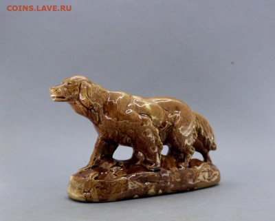 Статуэтка ,, Сеттер ,, Майолика Гжель , авт Кардашов - 1694.JPG