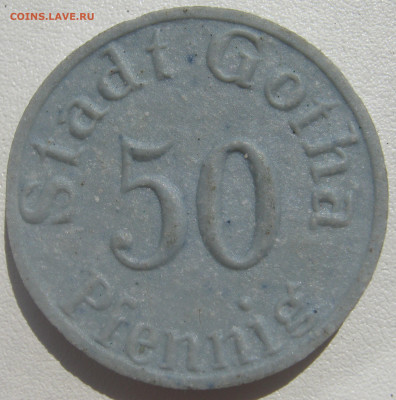 Германия Гота нотгельд 50 пфеннигов 1920 серый фарф до 11.11 - IMG_1915.JPG