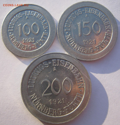 Германия Нюрнберг-Фюрт нотгельды 100,150,200 пфеннигов 1921 - IMG_1049.JPG