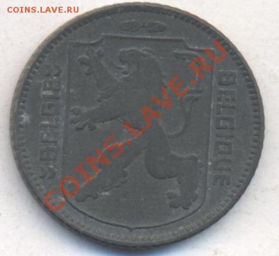 Бельгия 1 франк 1942 г. Цинк. До 4.12.11 г. 21-00 МСК. - 1 фр.1