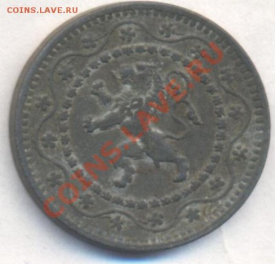 Бельгия 10 сантимов 1916 г. Цинк.До 4.12.11 г. 21-00 МСК. - 10 сант.j1
