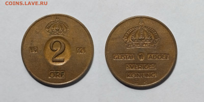 Швеция 2 эйре 1960 года Густав VI - 13.11 - IMG_20221108_074120