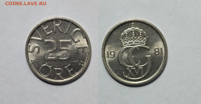 Швеция 25 эйре 1981 года Карл XVI Густав - 13.11 - IMG_20221108_074204