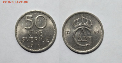 Швеция 50 эйре 1969 года Густав VI - 13.11 - IMG_20221108_074243