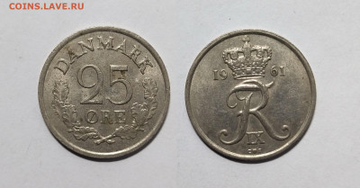 Дания 25 эйре 1961 года Фредерик IX - 13.11 - IMG_20221109_065512
