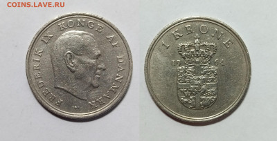 Дания 1 крона 1964 года Фредерик IX - 13.11 - IMG_20221109_065622