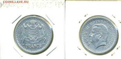 Монако 2 франка, 1943 - 2fr1943