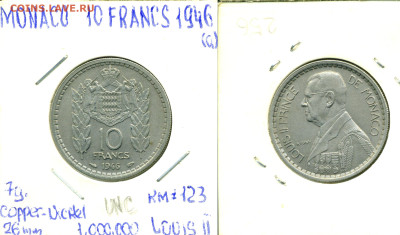 Монако 10 франков, 1946 до 14.11 - 10fr1946