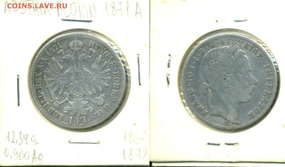 Австрия 1 флорин, 1871 до 14.11 - Aus1fl1871