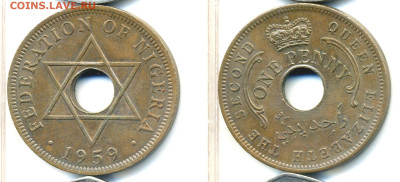 Нигерия 1 пенни, 1959 до 14.11 - Uganda1p1959
