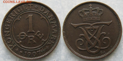 Дания 1 эре 1907 до 17-11-22 в 22:00 - Дания 1 эре 1907    175-ак10-3810