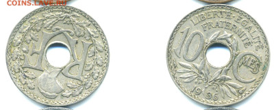 Франция 10 сантимов, 1936 до 14.11 - Fran10c1936