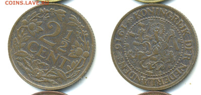 Нидерланды 2½ цента, 1916 до 14.11 - Nederl2_5c1916