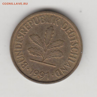 ГЕРМАНИЯ 5 пфеннигов 1991 г. F до 18.11.22 г. в 23.00 - 039