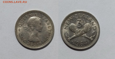 Новая Зеландия 3 пенса 1964 г Елизавета II - 16.11 - IMG_20221111_201452