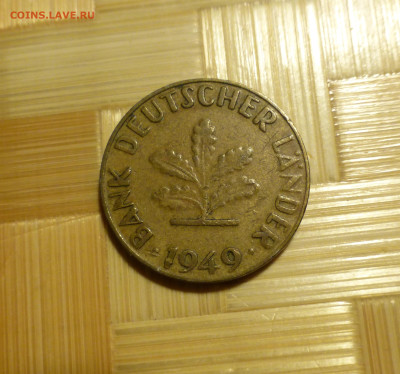 Германия, 10 пфеннигов J, 1949 г. - P1060484.JPG