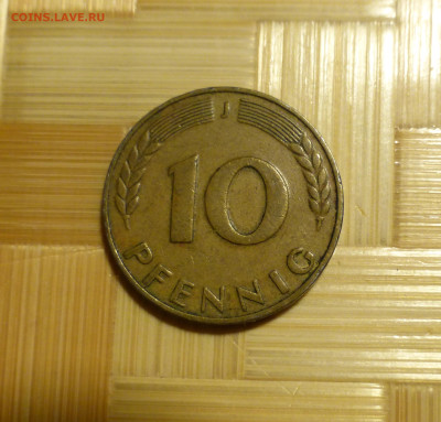 Германия, 10 пфеннигов J, 1949 г. - P1060483.JPG