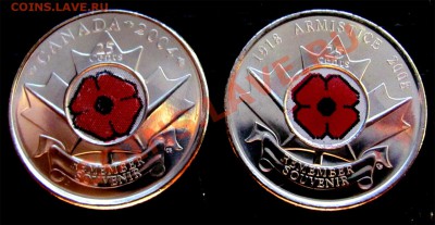 E69 25¢ Канада 2004+2008 с красным маком UNC до 09.12 в 22°° - E69 2004 2008 pop_1