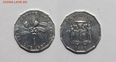 Ямайка 1 цент 1991 года без оборота - 18.11 - IMG_20221114_120327