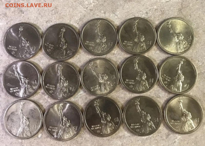 США 1 доллар инновации набор 15 монет - 1(1)