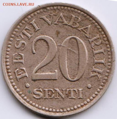 ЭСТОНИЯ 20 сенти 1935 г. до 23.11.22 в 23.00 - 049