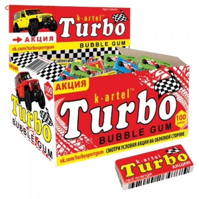 Продам Фикс Блок жевательной резинки (100шт) Bubble Turbo - zhevatelnaya-rezinka-zenit-2015-original