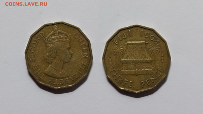 Фиджи 3 пенса 1964 г Елизавета II - 23.11 - IMG_20221118_202640