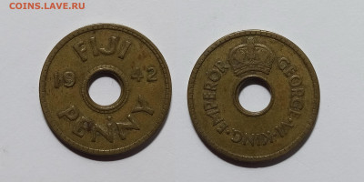 Фиджи 1 пенни 1942 г Георг VI бронза - 23.11 - IMG_20221118_202710
