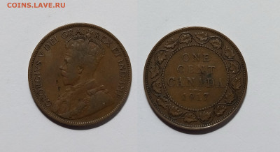 Канада 1 цент 1917 года Георг V большой тип - 23.11 - IMG_20221118_202816