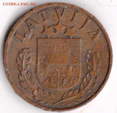 ЛАТВИЯ 1 сантим 1938 г. до 26.11.22 г. в 23.00 - 009