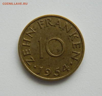 Саар 10 франков 1954 г. до 24.11.22 - DSCN4399.JPG