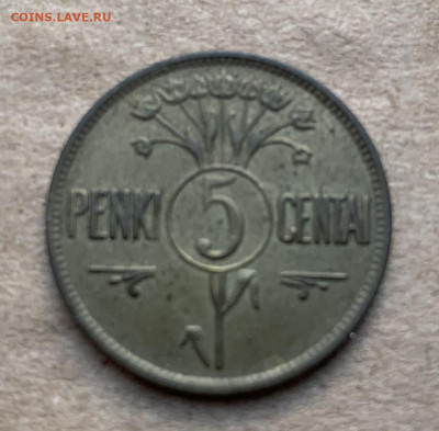 Литва. 5 центов 1925г - 2E439763-0040-4115-AB8C-0FCA4C56E999