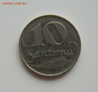 Латвия 10 сантимов 1922 г. до 28.11.22 - DSCN4500.JPG